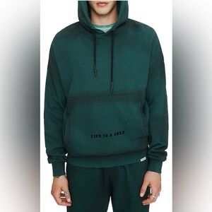 Elevenparis Mens "Life Is A JokeinchHoodie Sweatshirt in Dark Green